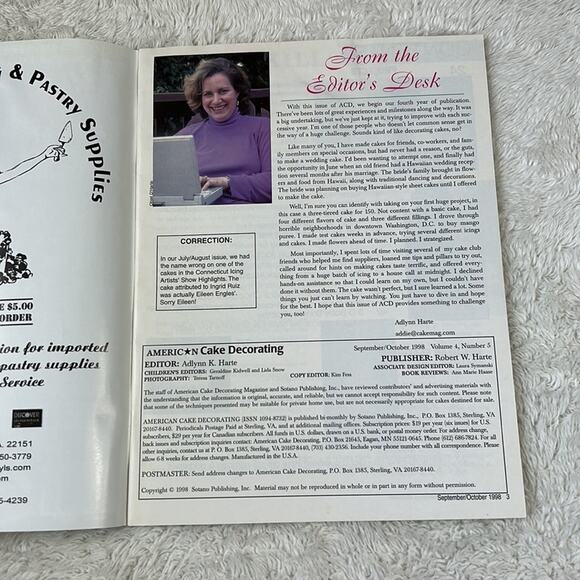 Vintage 90s American Cake Decorating magazine bundle lot - Jun, Aug, Oct 1998 - Picture 8 of 14